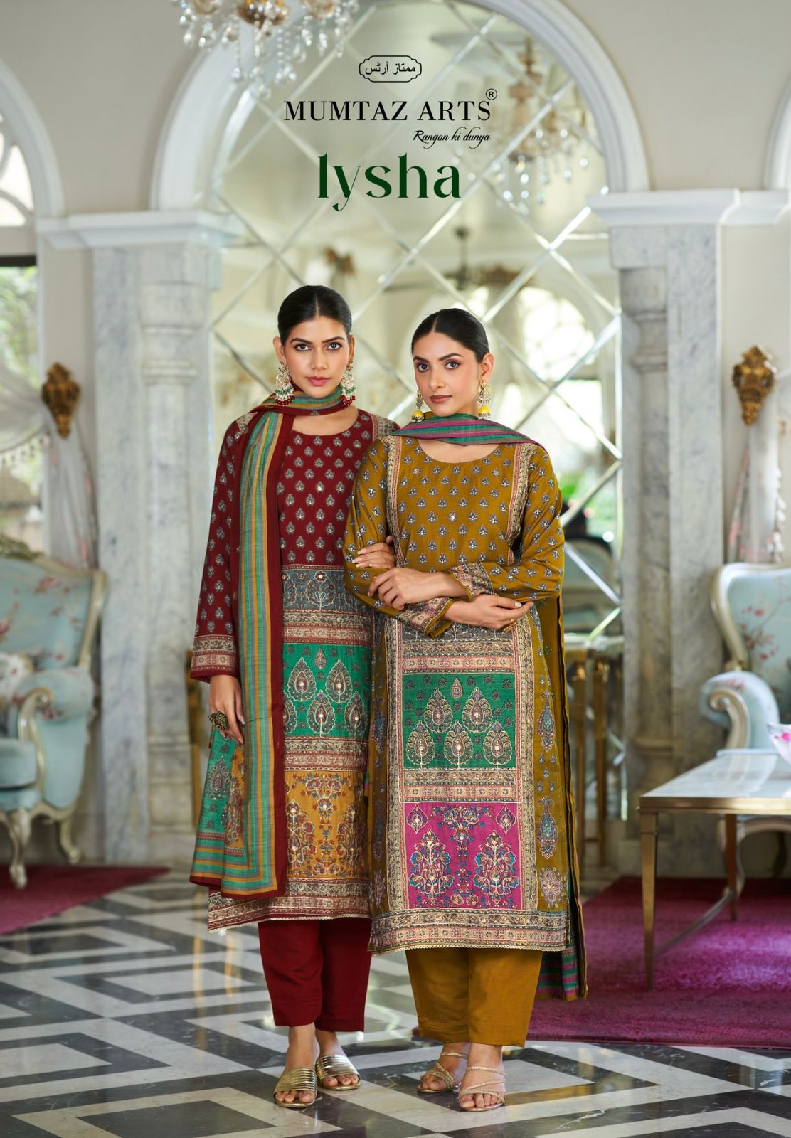 Lysha Mumtaz Arts Modal Silk Karachi Salwar Suits Manufacturer India