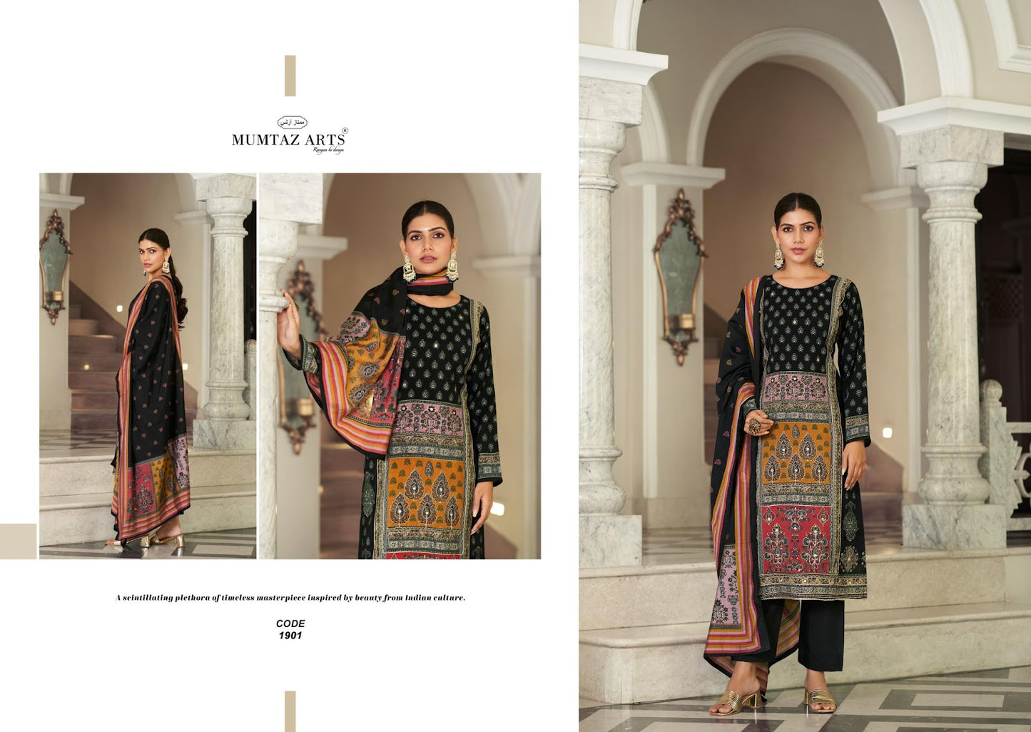 Lysha Mumtaz Arts Modal Silk Karachi Salwar Suits Manufacturer India