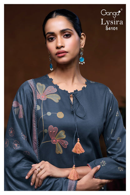 Lysira 4101 Ganga Plazzo Style Suits Manufacturer India