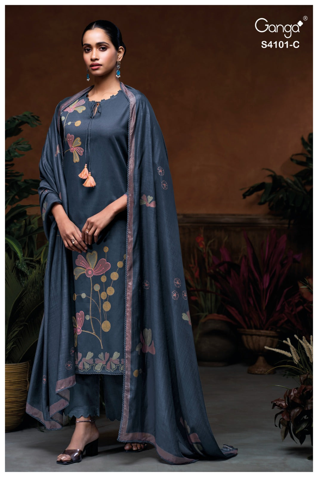 Lysira 4101 Ganga Plazzo Style Suits Manufacturer India