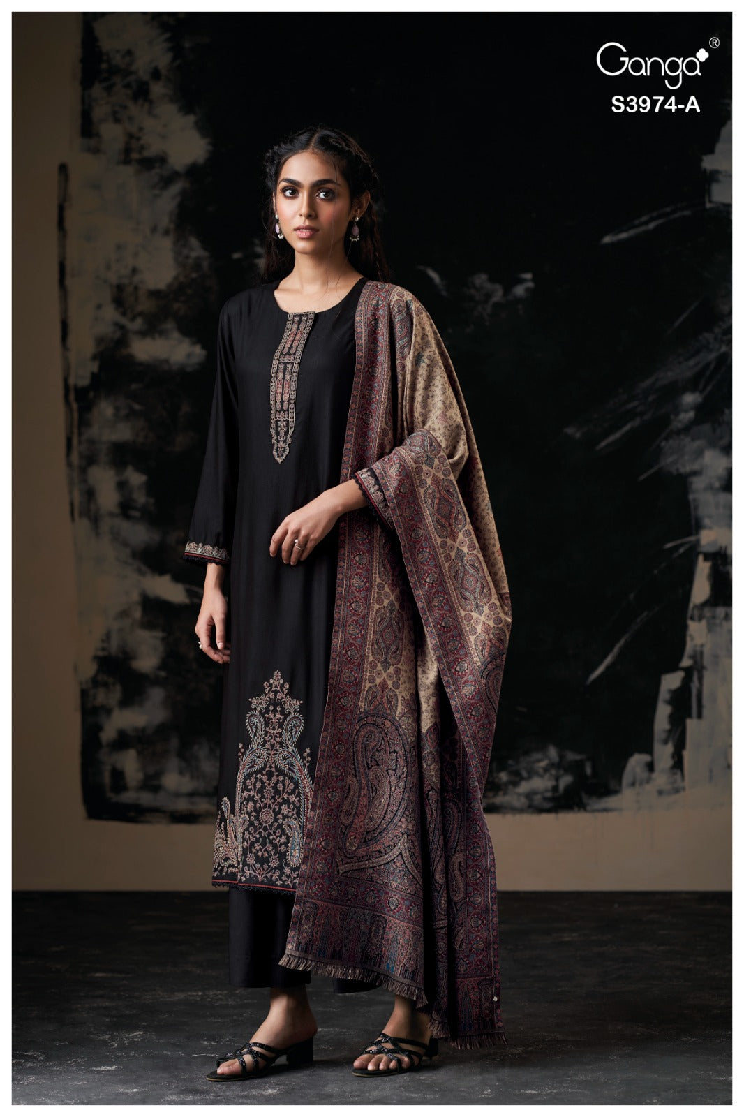 Lysra 3974 Ganga Pashmina Suits Exporter India