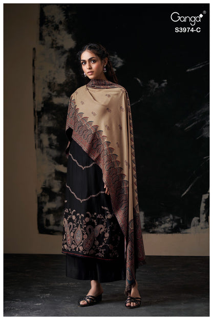 Lysra 3974 Ganga Pashmina Suits Exporter India