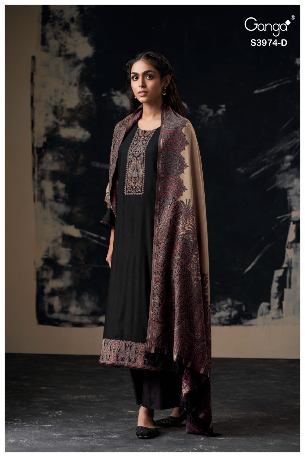 Lysra 3974 Ganga Pashmina Suits Exporter India