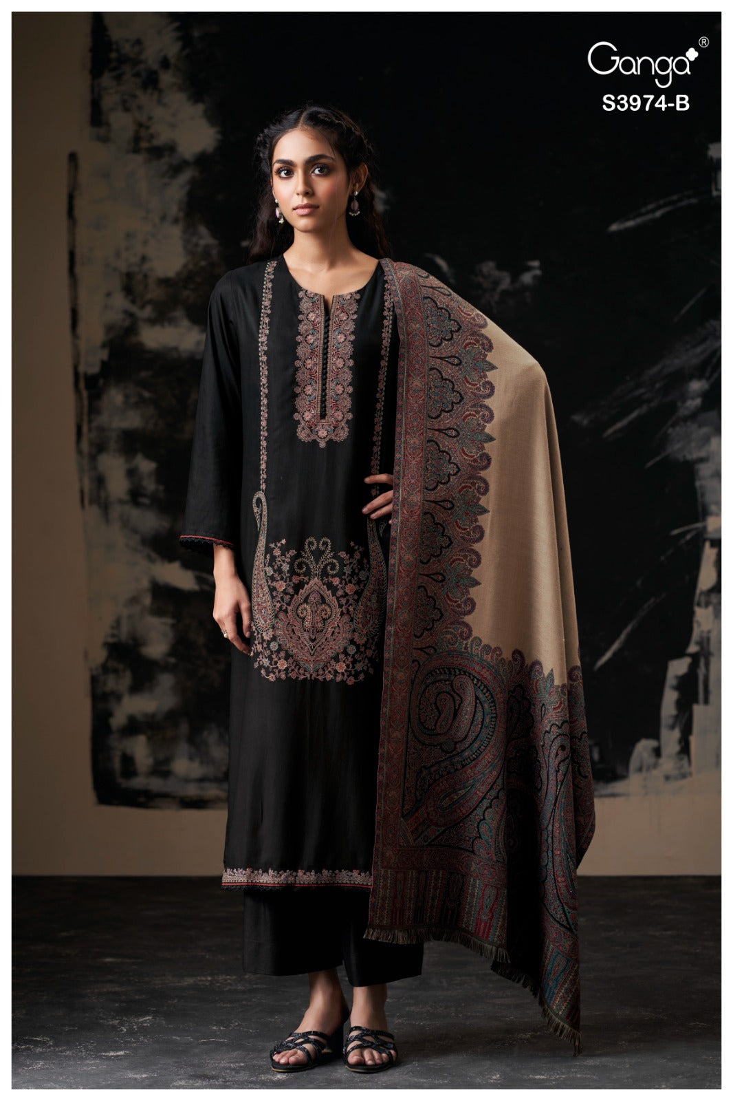 Lysra 3974 Ganga Pashmina Suits Exporter India