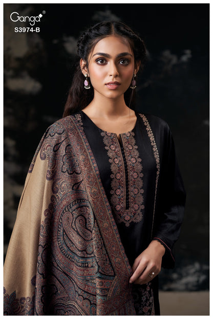 Lysra 3974 Ganga Pashmina Suits Exporter India