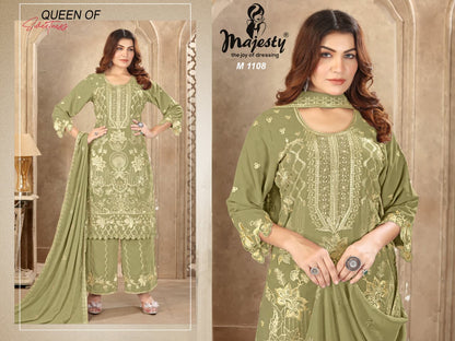 M1105 To M1108 Majesty Fox Georgette Pakistani Salwar Suits Manufacturer India