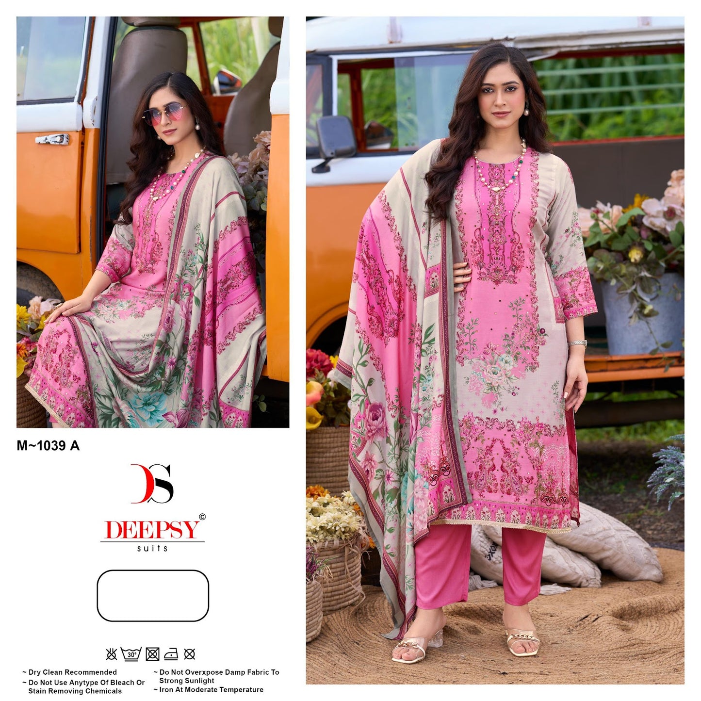M 1039 Abc Deepsy Viscose Muslin Karachi Salwar Suits Wholesale