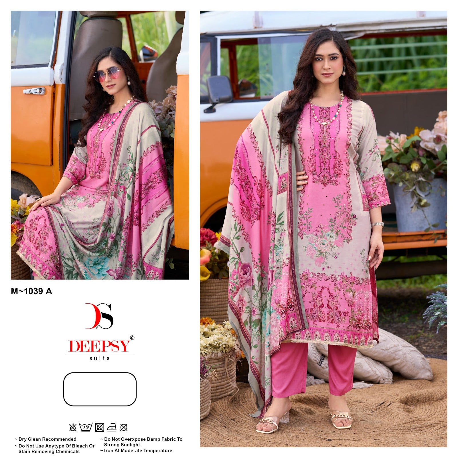 M 1039 Abc Deepsy Viscose Muslin Karachi Salwar Suits Wholesale