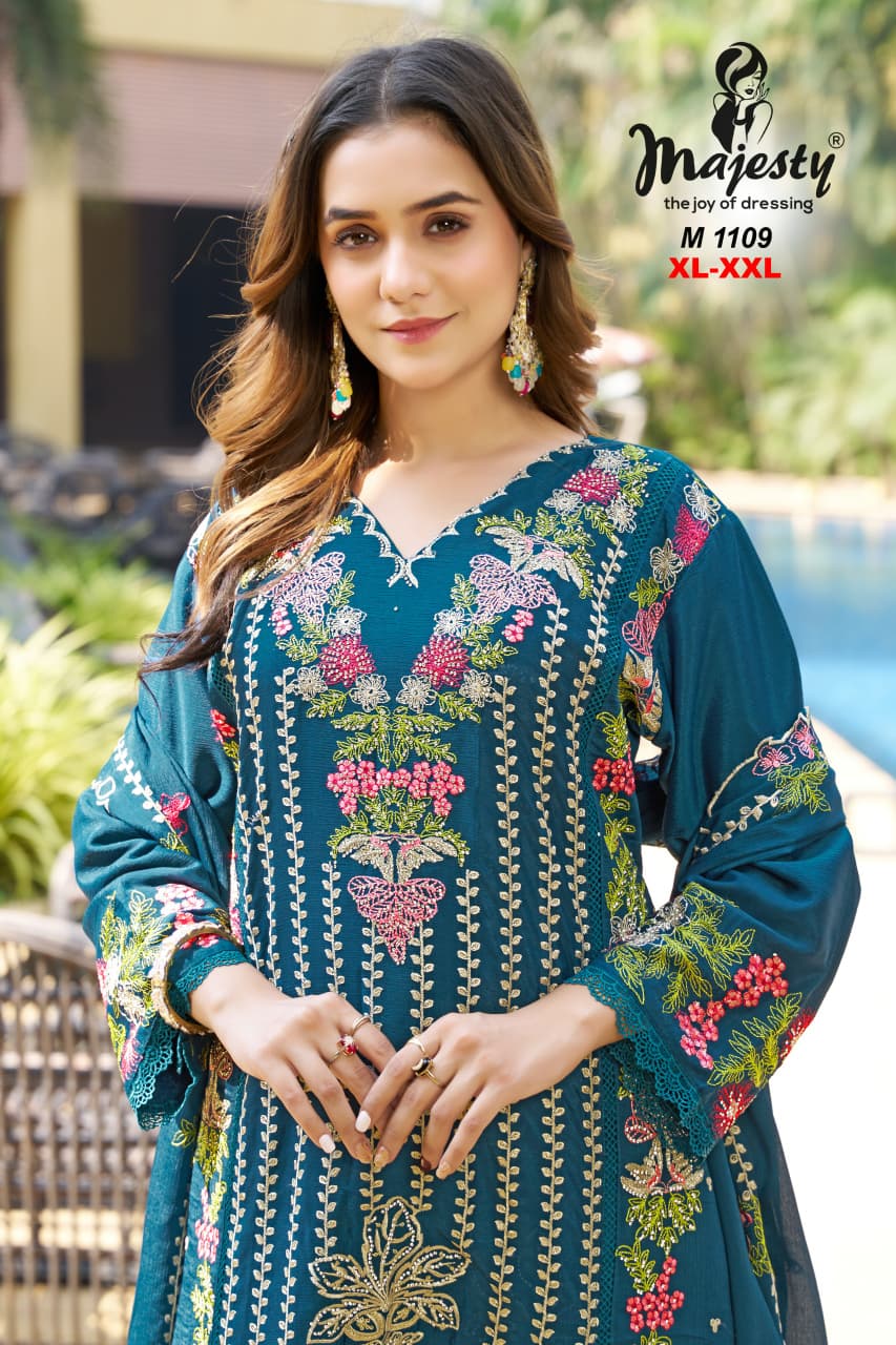 M 1109 Majesty Chinon Karachi Readymade Suits Wholesale