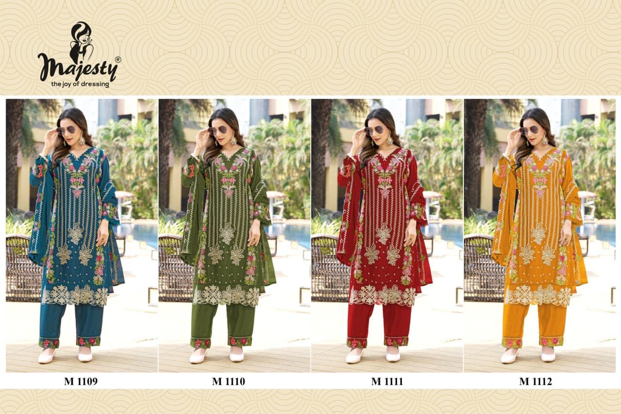 M 1109 Majesty Chinon Karachi Readymade Suits Wholesale