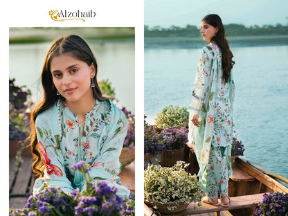 M Basics 1052-1053 Al Zohaib Cotton Pakistani Patch Work Suits Exporter