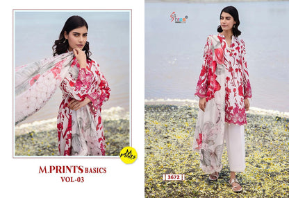 M Print Basics Vol 3 Shree Fabs Pure Cotton Karachi Salwar Suits Wholesaler