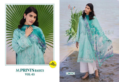 M Print Basics Vol 3 Shree Fabs Pure Cotton Karachi Salwar Suits Wholesaler