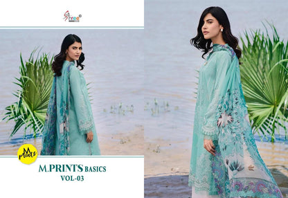 M Print Basics Vol 3 Shree Fabs Pure Cotton Karachi Salwar Suits Wholesaler
