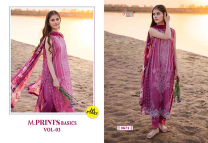 M Print Basics Vol 3 Shree Fabs Pure Cotton Karachi Salwar Suits Wholesaler