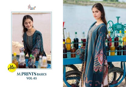 M Print Basics Vol 3 Shree Fabs Pure Cotton Karachi Salwar Suits Wholesaler