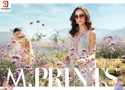 M Print Vol 17 Shraddha Designer Lawn Cotton Pakistani Salwar Suits Exporter Gujarat