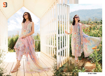M Print Vol 17 Shraddha Designer Lawn Cotton Pakistani Salwar Suits Exporter Gujarat
