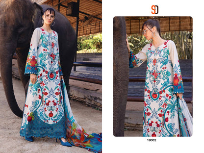 M Print Vol 19 Shraddha Designer Lawn Cotton Pakistani Patch Work Suits Exporter