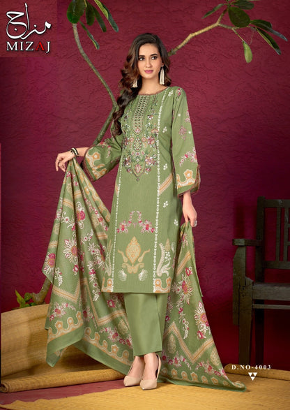 M Print Vol 4 Mizaj Mix Cotton Karachi Salwar Suits Wholesaler India