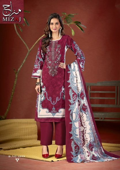 M Print Vol 4 Mizaj Mix Cotton Karachi Salwar Suits Wholesaler India