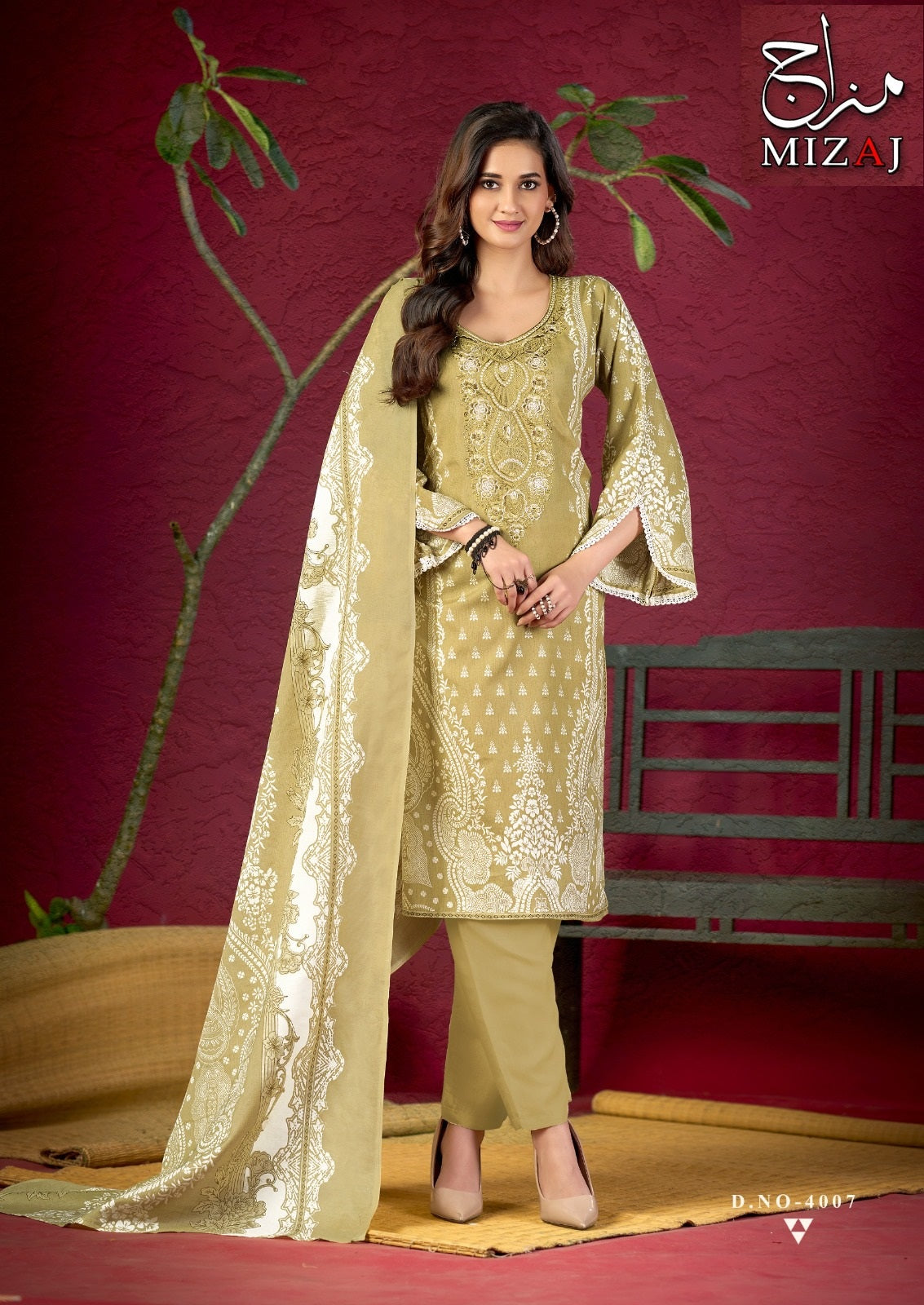 M Print Vol 4 Mizaj Mix Cotton Karachi Salwar Suits Wholesaler India
