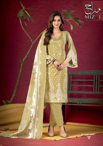 M Print Vol 4 Mizaj Mix Cotton Karachi Salwar Suits Wholesaler India