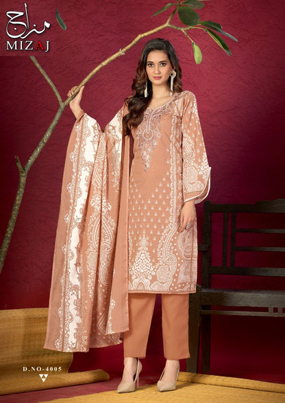 M Print Vol 4 Mizaj Mix Cotton Karachi Salwar Suits Wholesaler India