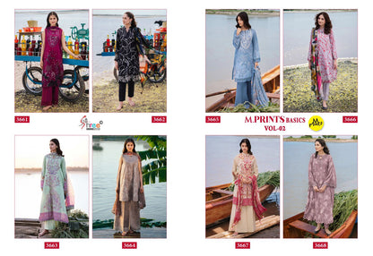 M Prints Basics Vol 2 Shree Fabs Cotton Karachi Salwar Suits Wholesale Price