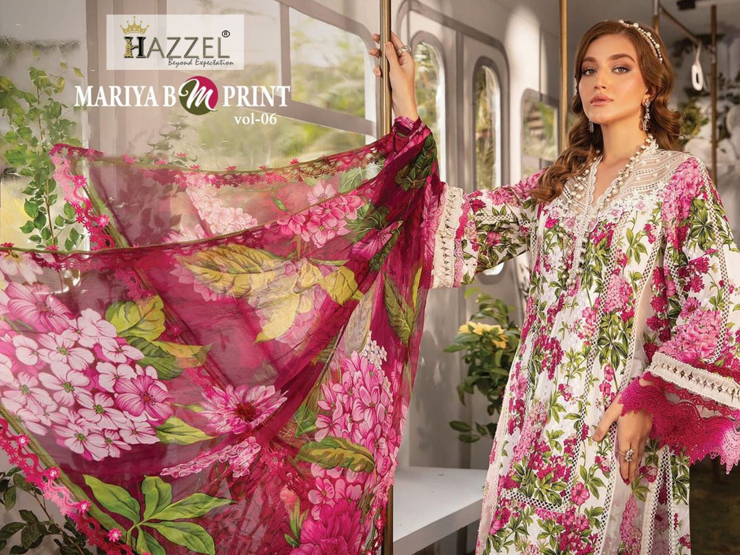M Prints Hits Hazzel Cotton Pakistani Patch Work Suits