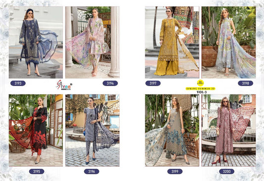 M Prints Spring Summer 23 Vol 3 Shree Fabs Cotton Pakistani Patch Work Suits Wholesale
