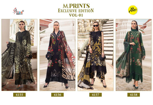 M Prints Vol 1 Exclusive Edition Shree Fabs Cotton Pakistani Patch Work Suits Supplier