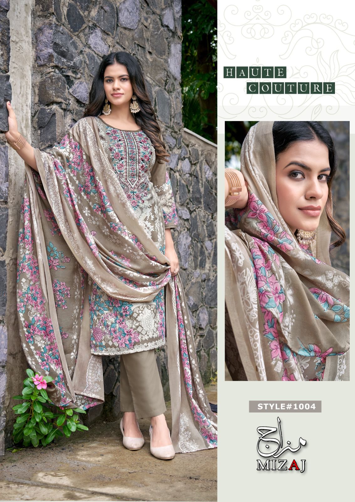 M Prints Vol 1 Mizaj Cotton Karachi Readymade Suits Supplier Ahmedabad