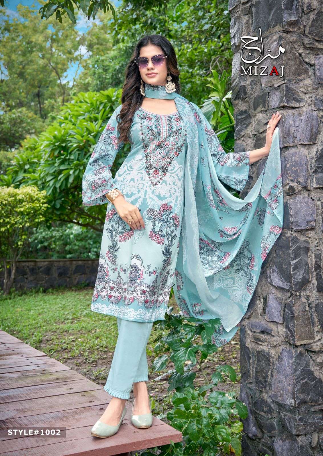 M Prints Vol 1 Mizaj Cotton Karachi Salwar Suits Wholesaler India