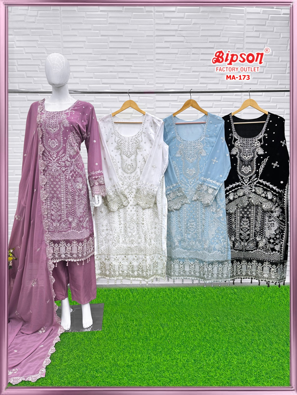 Ma 173 Bipson Prints Fox Georgette Pakistani Readymade Suits Exporter India