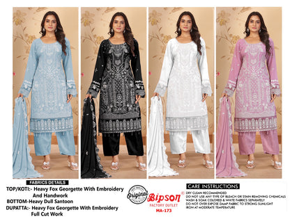 Ma 173 Bipson Prints Fox Georgette Pakistani Readymade Suits Exporter India