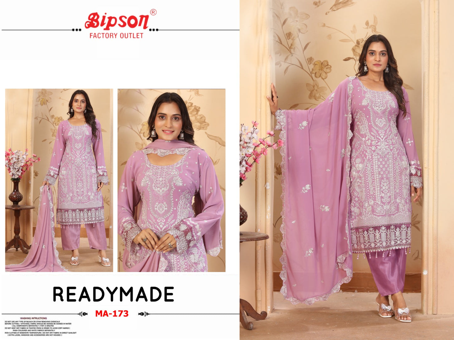 Ma 173 Bipson Prints Fox Georgette Pakistani Readymade Suits Exporter India