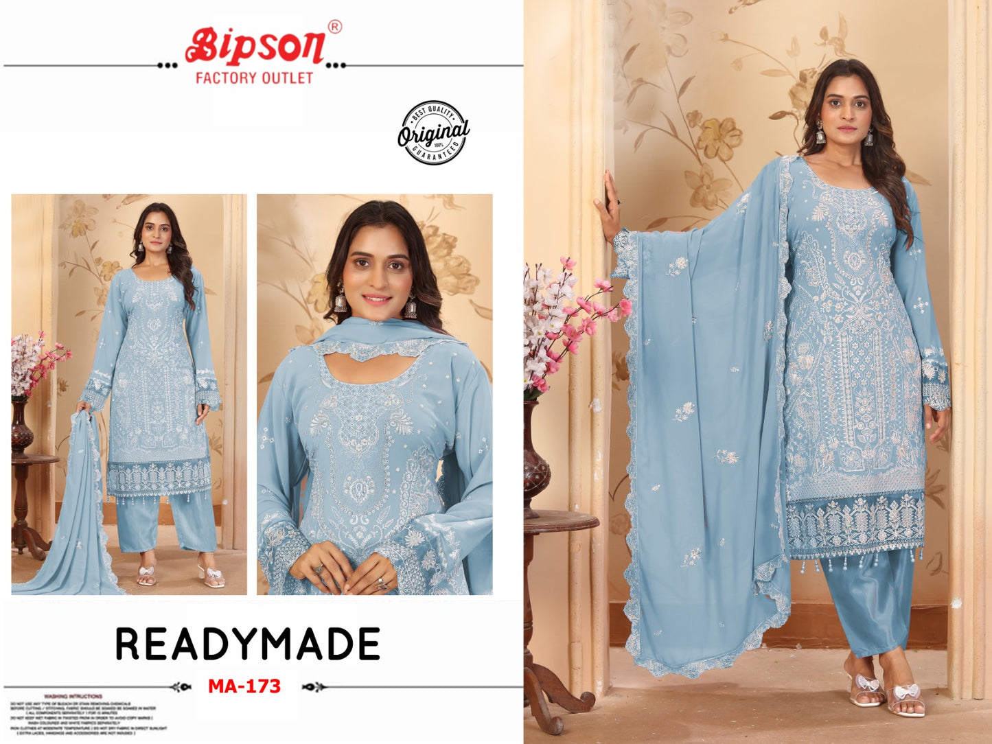 Ma 173 Bipson Prints Fox Georgette Pakistani Readymade Suits Exporter India