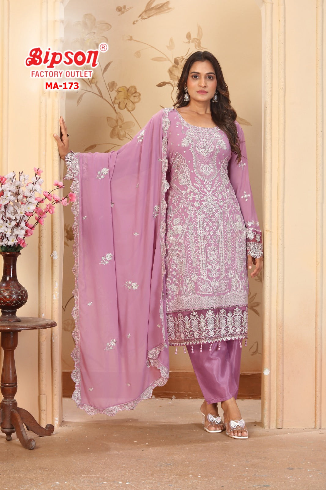 Ma 173 Bipson Prints Fox Georgette Pakistani Readymade Suits Exporter India