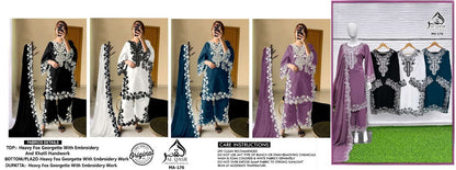 Ma 176 Al Qasr Fox Georgette Pakistani Readymade Suits Exporter Ahmedabad