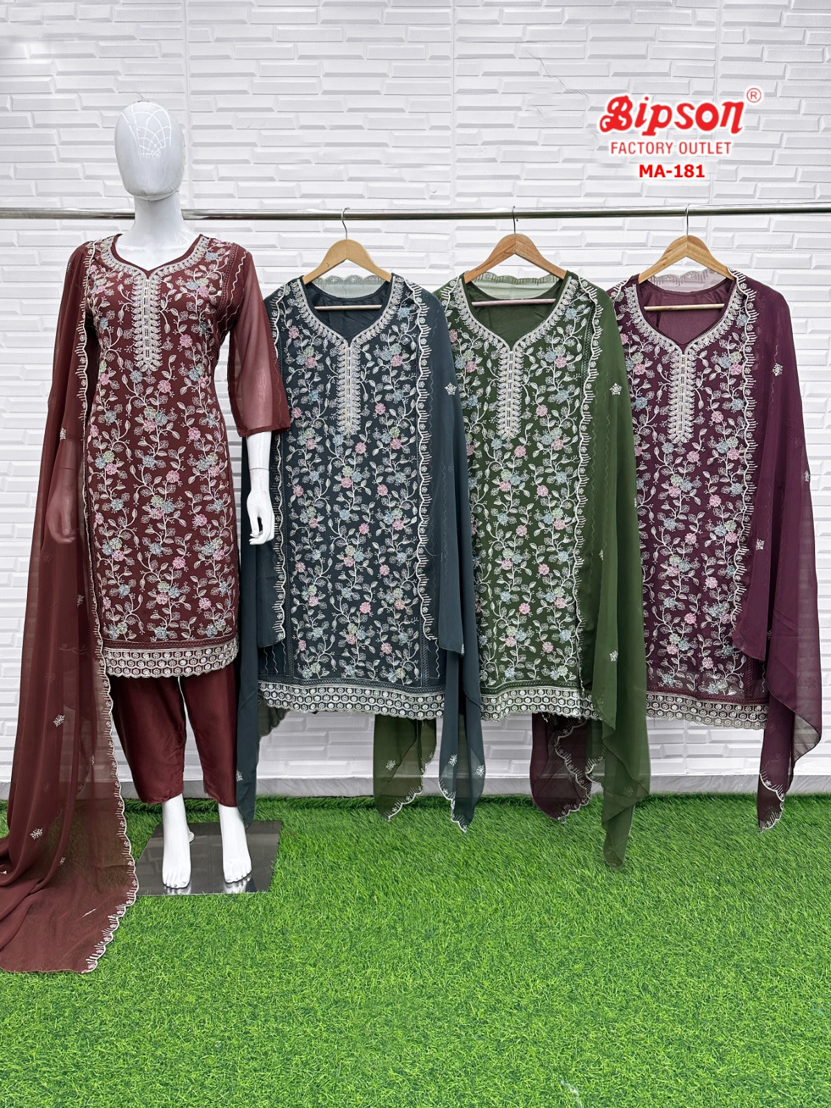 Ma 181 Bipson Prints Fox Georgette Pakistani Readymade Suits Manufacturer India
