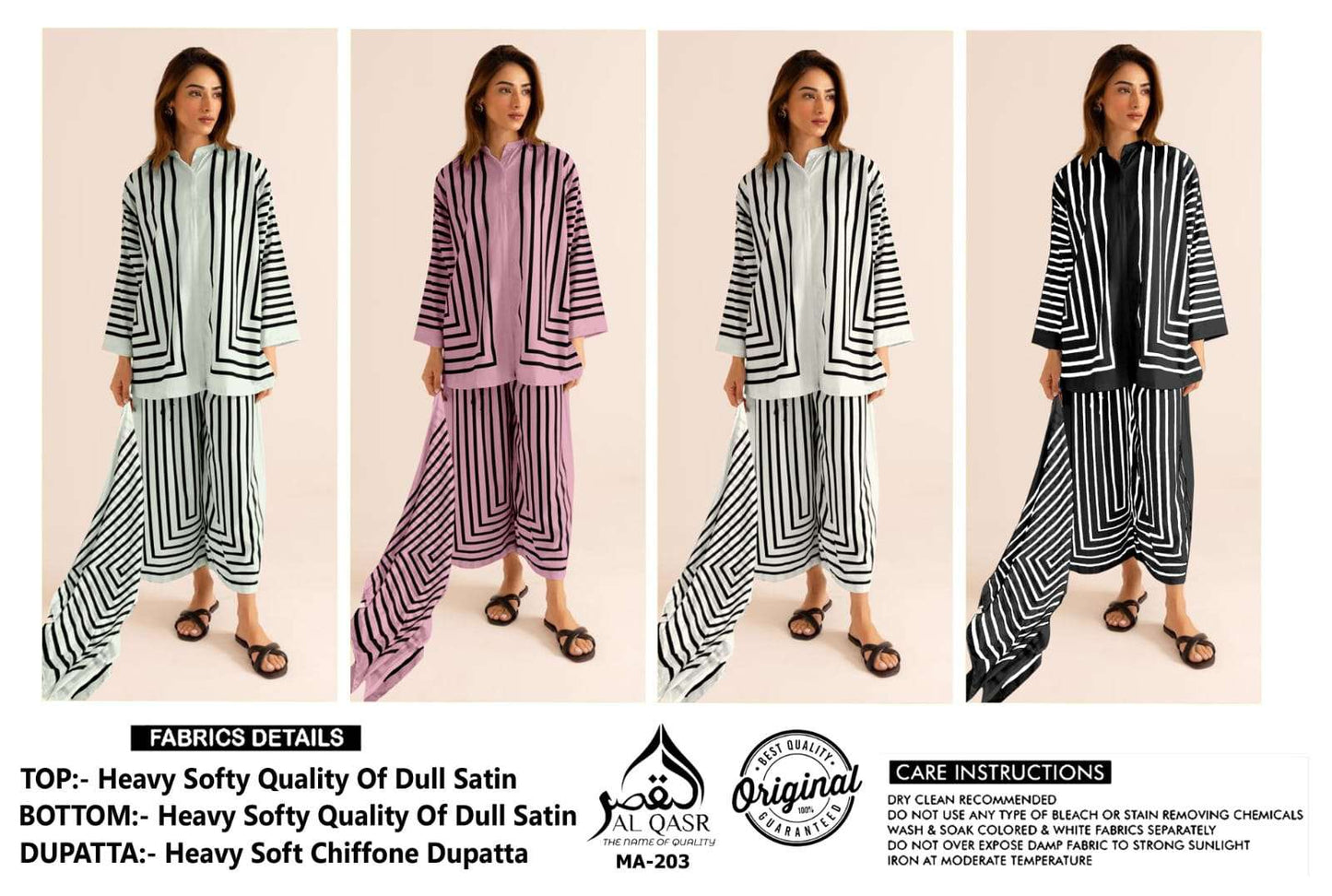 Ma 203 Al Qasr Dull Karachi Readymade Suits Manufacturer Gujarat