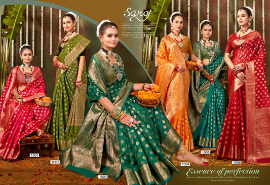 Maa Vaibhav Organza Vol 10 Saroj Sarees Wholesaler