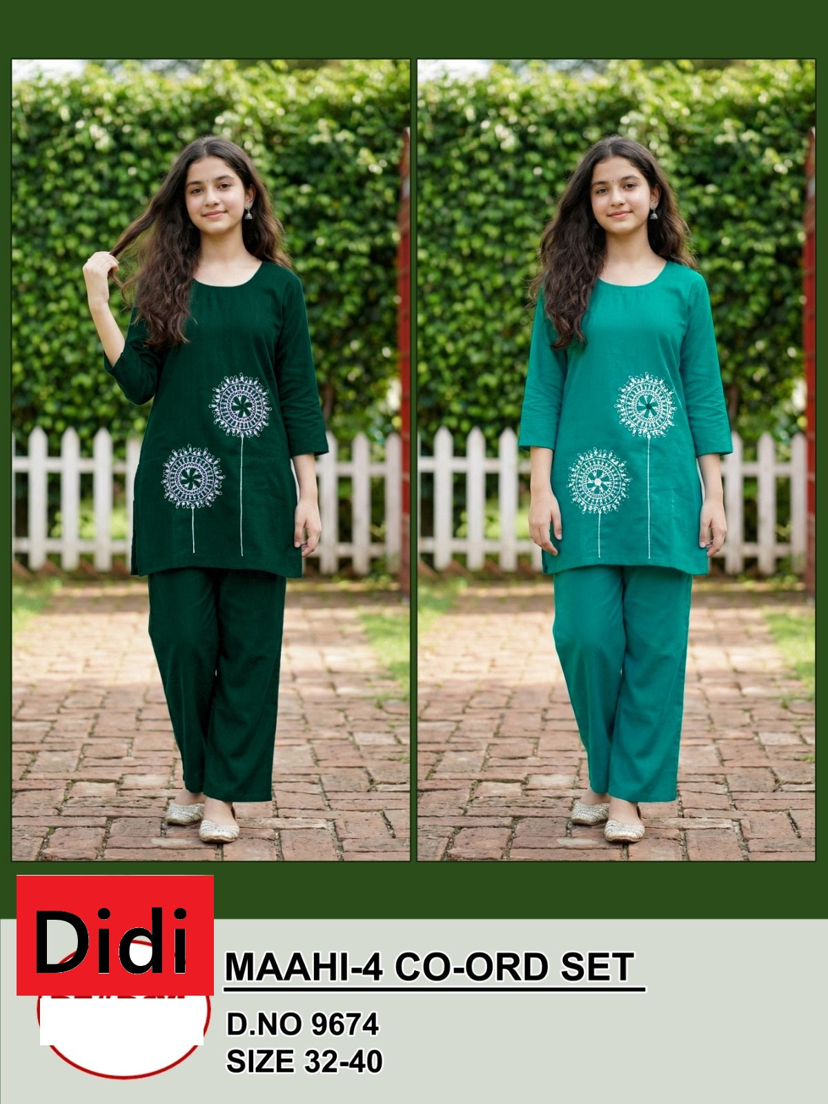 Maahi 4 Dn 9674 Didi Vetican Silk Girls Co Ord Set Wholesaler India
