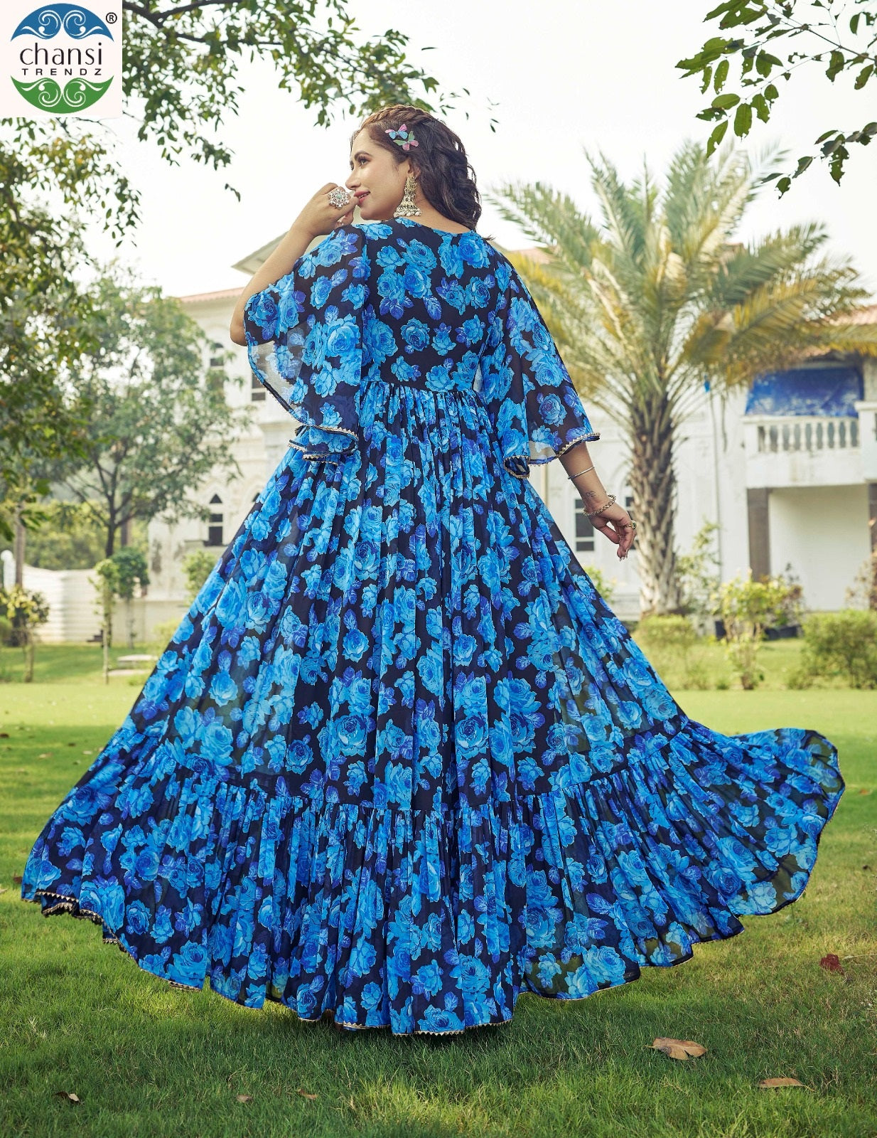 Maahi Chansi Trendz Georgette One Piece Gown Wholesale Price