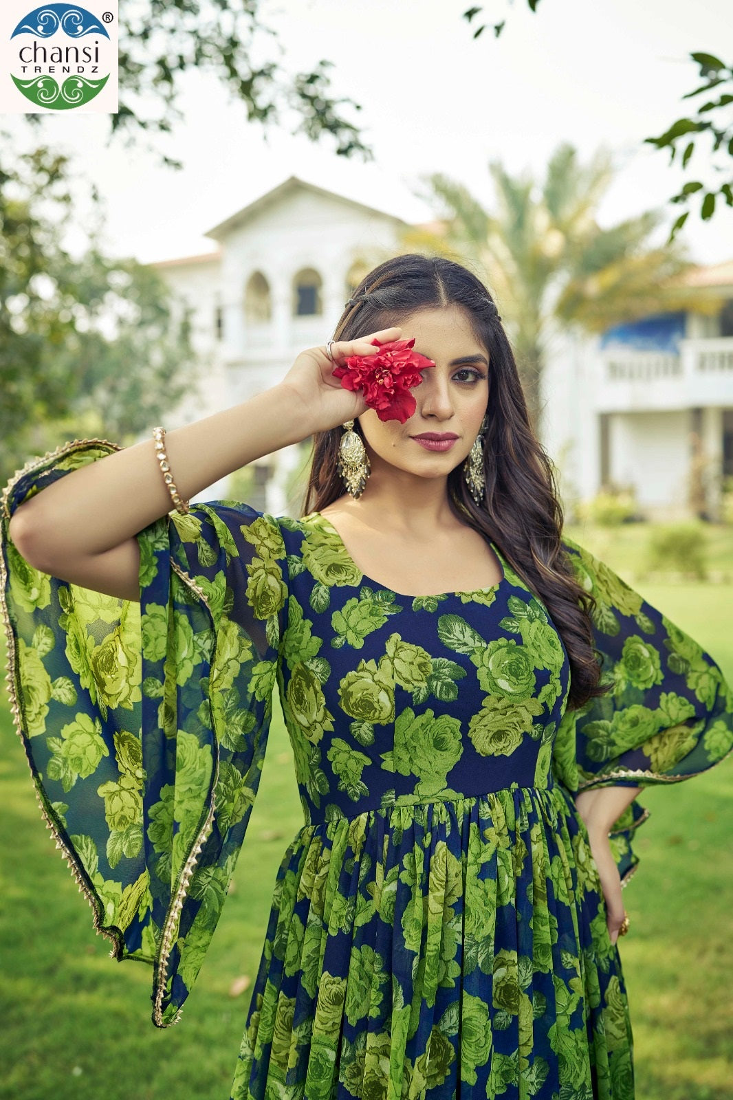 Maahi Chansi Trendz Georgette One Piece Gown Wholesale Price