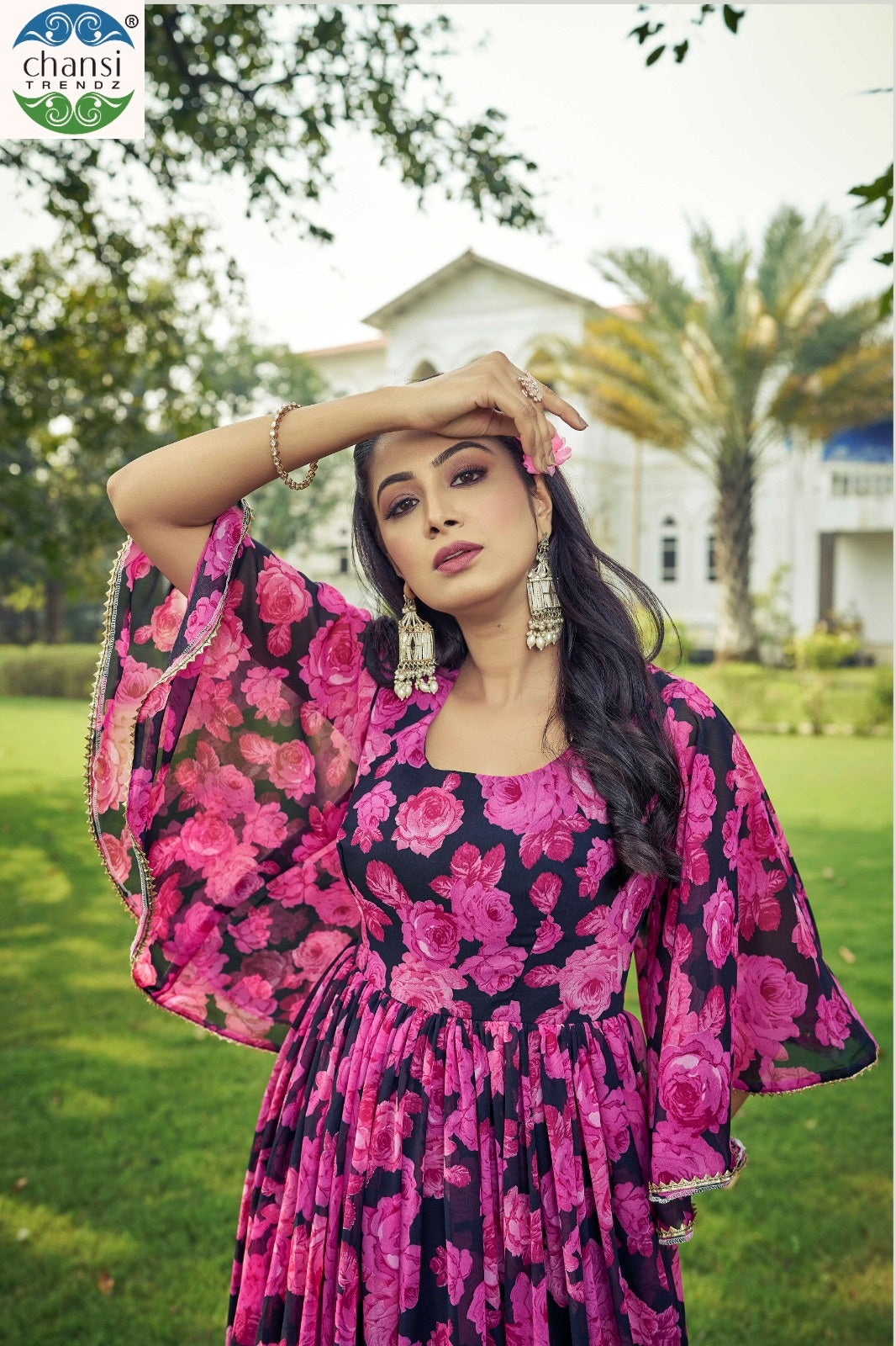 Maahi Chansi Trendz Georgette One Piece Gown Wholesale Price