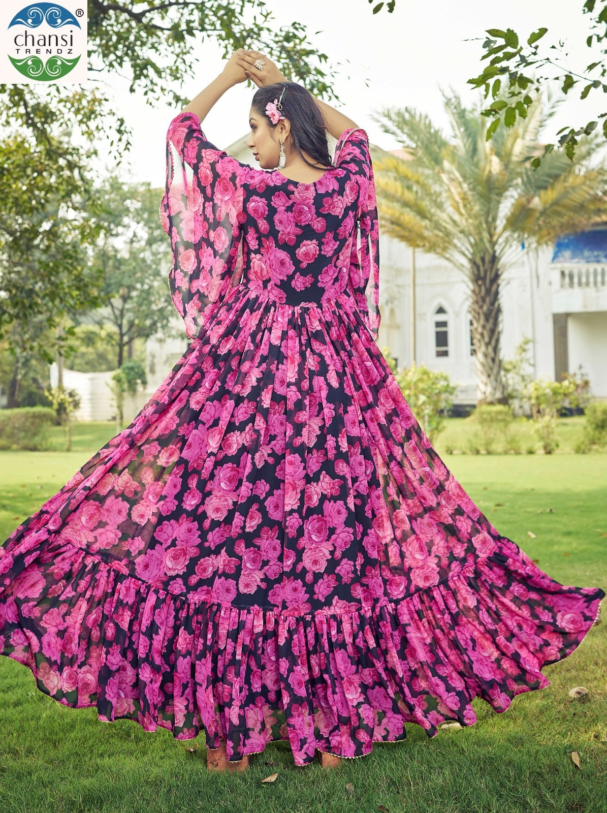 Maahi Chansi Trendz Georgette One Piece Gown Wholesale Price