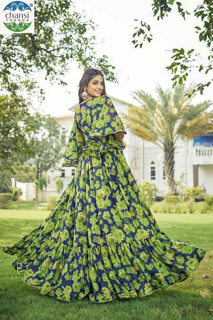 Maahi Chansi Trendz Georgette One Piece Gown Wholesale Price