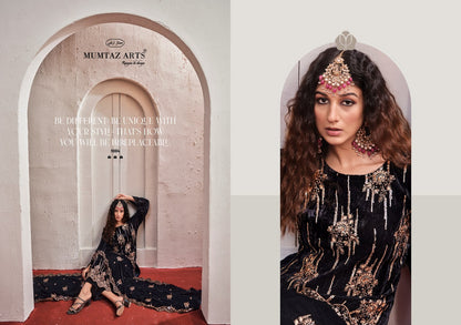 Maahi Mumtaz Arts Crush Velvet Suits Manufacturer Gujarat